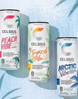 CELSIUS Energy Drink Tropical and Arctic - 12 Fl Oz each (Variety Pack of 6)