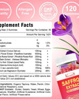 Vazatisi Sugar Free Saffron Gummies, 100 mg Pure Saffron Extract - Saffron Supplements for Mood Balance Support, Appetite Control, Eye Health - Non-GMO, Vegan, Raspberry Flavor - 120 Cts