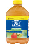 Thick  Easy Clear Thickened Kiwi Strawberry Flavored Drink Honey Consistency 46 oz with By The Cup Water Bottle