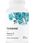 Thorne Vitamin C - Blend of and Citrus Bioflavonoids from Oranges Support Immune System, Production Cellular Energy, Collagen Healthy Tissue Gluten-Free 90 Capsules