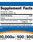 Nutricost Vitamin A 10,000 IU, 500 Softgel Capsules