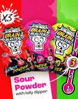 Brain Blasterz LARGE Sour Candy Variety Pack Sour Candy Gift Box w 22 pcs Sour Sweets Unique Candy Variety Pack Vegan Candy Halal Candy Chew Bars Birthday Sweets Gift Halloween Candy Treats