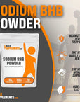 BULKSUPPLEMENTS.COM Sodium BHB Powder - Beta-HydroxyButyrate Powder, BHB Supplement - BHB Salts, Electrolytes Supplement, Pack of 1 - Pure & Unflavored, 10g per Serving, 100g (3.5 oz)