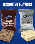 Assorted Sesame Halva Snacks Vanilla and Marble Flavors  Delicious Sweet Israeli Snacks Sesame Treat Bars Assortment for MeltinYour Mouth Delight Vegan Kosher  12 Pack 088 Oz Each Total 25g