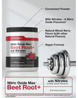 Nitric Oxide Beet Root Powder | 16 oz (454g) | Natural Mixed Berry Flavor | with Nitrates | Vegan, Non-GMO, and Gluten Free Supplement | by Horbaach