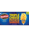 Idahoan Triple Cheese Shreds Cups 34 oz Pack of 12