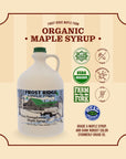 Frost Ridge Maple Farm Organic Maple Syrup Grade A Gallon 128 FL Oz Dark Robust formerly Grade B