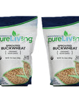 PureLiving Organic Sprouted Buckwheat  Whole Grain  16 Ounce Bag Pack of 2  A Pseudocereal rich in vitamins minerals and complex carbohydrates