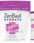 Zen Basil Hydrate  Acai Pomegranate Beet Electrolyte Drink Mix  SugarFree Hydration Powder Packets  Fasting Support  Keto Paleo  16 Sticks  Cellular Hydration