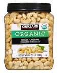 Kirkland Signature Organic Unsalted Cashew 40 Oz