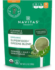 Navitas Organics Superfood+ Greens Blend for Detox Support (Moringa + Kale + Wheatgrass), 6.3oz Bag, 30 Servings - Organic, Non-GMO, Vegan, Gluten-Free, Keto & Paleo.