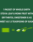 Whole Earth Sweetener Co. Stevia & Monk Fruit Sweetener, Erythritol Sweetener, Stevia Packets, Sugar Substitute, Natural Sweetener, 400 Count