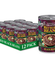 Amys Refried Black Beans Gluten Free Organic  Vegetarian Canned 154 Ounce Pack of 12