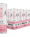 ATHON Natural Energy Drink Athena Strawberry Lavender  Zero Calories  Naturally Sweetened  LTheanine and BVitamins  200mg Caffeine  12 fl oz Cans 12 pack