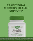 Nature's Way Black Cohosh Root, Traditional Support for Women's Health*, 540 mg, 180 Vegan Capsules