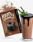 Keto Chow Chocolate Core wStevia  Keto Meal Replacement Shake Powder  Nutritionally Complete  Low Carb  Delicious Easy Meal Substitute  Protein Rich  Dairy Free  Single Meal Serving