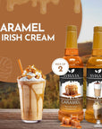 Syruvia Coffee Syrup Variety Pack  Caramel  Irish Cream GlutenFree Kosher 254 fl oz Bottles  Enhance Your Coffee Experience with Premium Flavoring Syrups