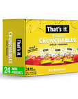 That’s it. Crunchables Fruit Snacks for Kids 100% Organic Apples + Bananas, Deliciously Healthy and Light, Plant-Based, Non-GMO, Gluten Free, USDA Approved Snacks 24 Packs (8.5g)