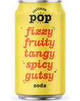 Culture Pop Soda Sparkling Probiotic  40 Calories per can Vegan NonGMO  12 Fl Oz Cans Orange Mango Pack of 6