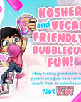 Bubblegum Kids SugarFree Gum  Classic Bubble Gum Flavor Sugar Free  Bubble Gum for Kids and Adults Craving Nostalgia  Vegan and Kosher Friendly Parent Approved Bubble Gum  Pack of 1