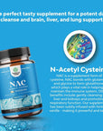 Natures Craft NAC Supplement N-Acetyl Cysteine 600mg- High Absorption NAC 600 mg Capsules Glutathione Precursor for Liver Cleanse Detox Kidney Support Lung Health Immunity and Brain Supplement