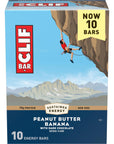 Clif Bar  Peanut Butter Banana with Dark Chocolate Flavor  Made with Organic Oats  10g Protein  NonGMO  Plant Based  Energy Bars  24 oz 10 Pack