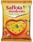 Saffola Masala Oats  Classic Masala 39 grams  137 oz Vegetarian oatmeal India  pack of 6