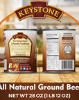 Keystone All Natural Ground Beef 28 Ounce Long Term Emergency Survival Food Canned Meat  Fully Cooked Ready to Eat  Gluten Free Family Pack of 6