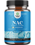 Natures Craft NAC Supplement N-Acetyl Cysteine 600mg- High Absorption NAC 600 mg Capsules Glutathione Precursor for Liver Cleanse Detox Kidney Support Lung Health Immunity and Brain Supplement