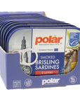 MW Polar Smoked Brisling Sardines in Spring Water 352 oz Can Wild Caught Pack of 12