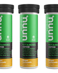 Nuun Vitamins + Caffeine: Ginger Lemonade Daily Supplement (3 Tubes of 12 Tabs)3