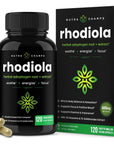 NutraChamps Rhodiola Rosea Capsules [120] Rosavin Plus Salidrosides | Rhodiola Rosea Extract Supplement | 300mg Vegan Pills | Rhodiola for Energy, Stress Relief, Mood Support and Focus