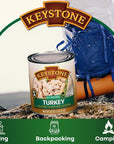 Keystone Meats All Natural Canned Turkey 28 Ounce Long Term Shelf Life Emergency Survival Food Canned Meat  Fully Cooked Ready to Eat  All White Meat No Carbs Gluten Free Family Pack of 6