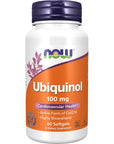 NOW Supplements, Ubiquinol 100 mg, High Bioavailability (the Active Form of CoQ10), 60 Softgels