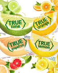 True Lemon Lime Orange Grapefruit Varrirty Pack 100 Count OnTheGo Powdered Drink Mix Variety Pack Zero Calorie Unsweetened Water Flavoring Each Packet Fits Into a 169 oz Bottle or Cup