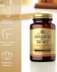 SOLGAR Naturally Sourced Vitamin K2 (MK-7) 100 mcg - 50 Vegetable Capsules, Pack of 2 - Whole Food Source from Natto Extract - Non-GMO, Gluten Free - 100 Total Servings