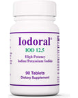 Optimox Iodoral 12.5 mg - Iodine Supplements for Thyroid Support, Potassium Iodide Tablets, Lugol Solution, Daily Vitamins and Minerals, High Potency Iodine Tablets - 90 Tablets 1-Pack