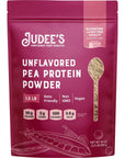 Judee’s Unflavored Pea Protein Powder (80% Protein) 1.5lb (24oz) - 100% Non-GMO, Keto-Friendly, Vegan - Dairy-Free, Soy-Free, Gluten-Free and Nut-Free - Easily Dissolve in Liquids