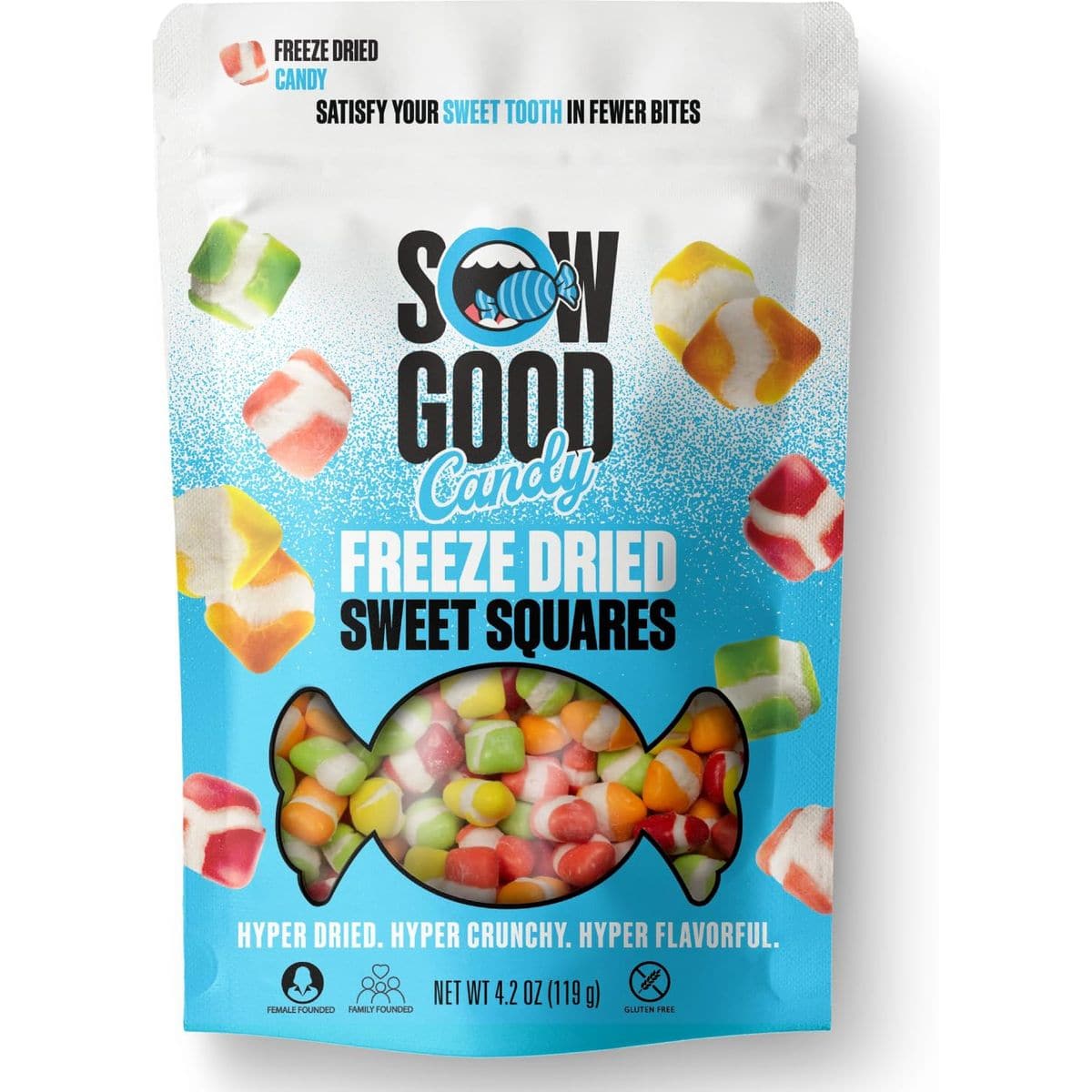 Freeze Dried Candy Variety Pack by Sow Good  Freeze Dried Skittles Sour Worms Sweet Squares  Other Varieties  Perfect Candy Variety Pack Boxed for Snack Lovers by Hangry Kits