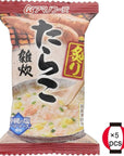 Roasted Cod Roe Porridge 100 Japanese Rice 07oz 5pcs Japanese Freeze Dry Instant Porridge Amano Foods Ninjapo