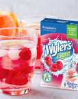 Wylers Light Singles To Go 6 Pack Raspberry Water Drink Mix 48 Total Powder Drink Mix Packets