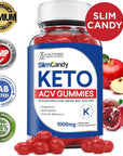 Justified Laboratories (3 Pack) Slim Candy Keto ACV Gummies - 1000MG