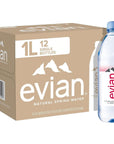 evian Natural Spring Water - 33.81 Fl Oz (Pack of 12)