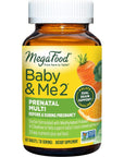 MegaFood Baby & Me 2 Prenatal Vitamin and Minerals - Vitamins for Women - with Folate (Folic Acid Natural Form), Choline, Iron, Iodine, and Vitamin C, Vitamin D and more - 60 Tabs (30 Servings)