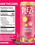 PLEZi FiZZ Carbonated Juice Drink  with Real Fruit Juice  70 Less Sugar  Plus Vitamin C and Fiber  LowSugar Bubbly Beverages for Kids  Great Soda Replacement  Strawberry Lemonade 84 fl oz