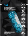 PERFORMIX SST Thermogenic Supplement - 10 Capsules - Focus, Energy Booster for Men & Women - TeaCrine, Caffeine, Sensoril, Vitamin B12