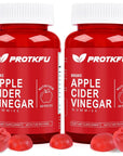 ProTKFU 120 Counts Apple Cider Vinegar Gummies, ACV Gummies with The Mother, Vegan, Gluten-Free, Vitamin B12, B9 Gummies - Best Supplement for Healthy