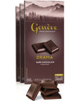 Geneve Real Swiss Vegan Dark Chocolate Drama 35oz 3 Pack  Dairy Free  Rich  Creamy  For Desserts Coffe Baking Icing etc  Kosher Including Passover