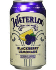 Waterloo Sparkling Water Blackberry Lemonade Naturally Flavored Zero Calories Zero Sugar Sodium Free Vegan Kosher Gluten Free  NonGMO 12 Count 144 Fluid Ounce Pack of 2